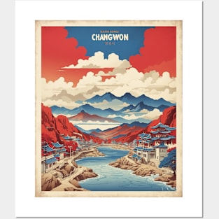 Changwon South Korea Travel Tourism Retro Vintage Posters and Art